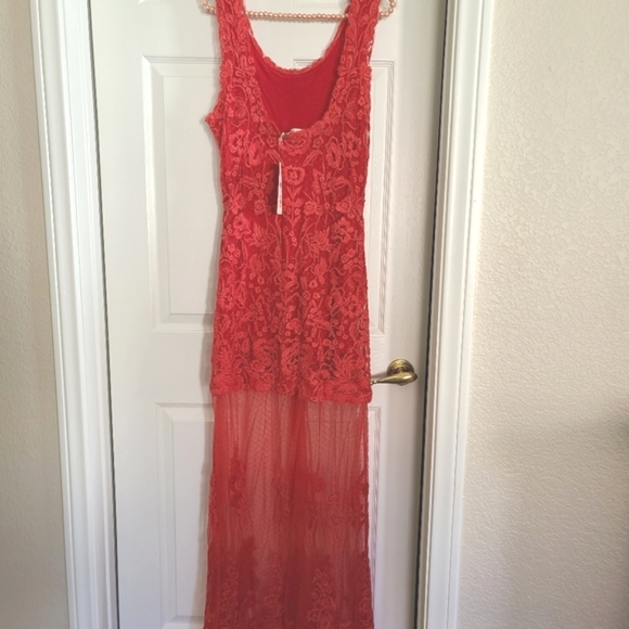 Rare Sold Out! Free People Candela Stella Lace Maxi Dress L - Picture 2 of 12